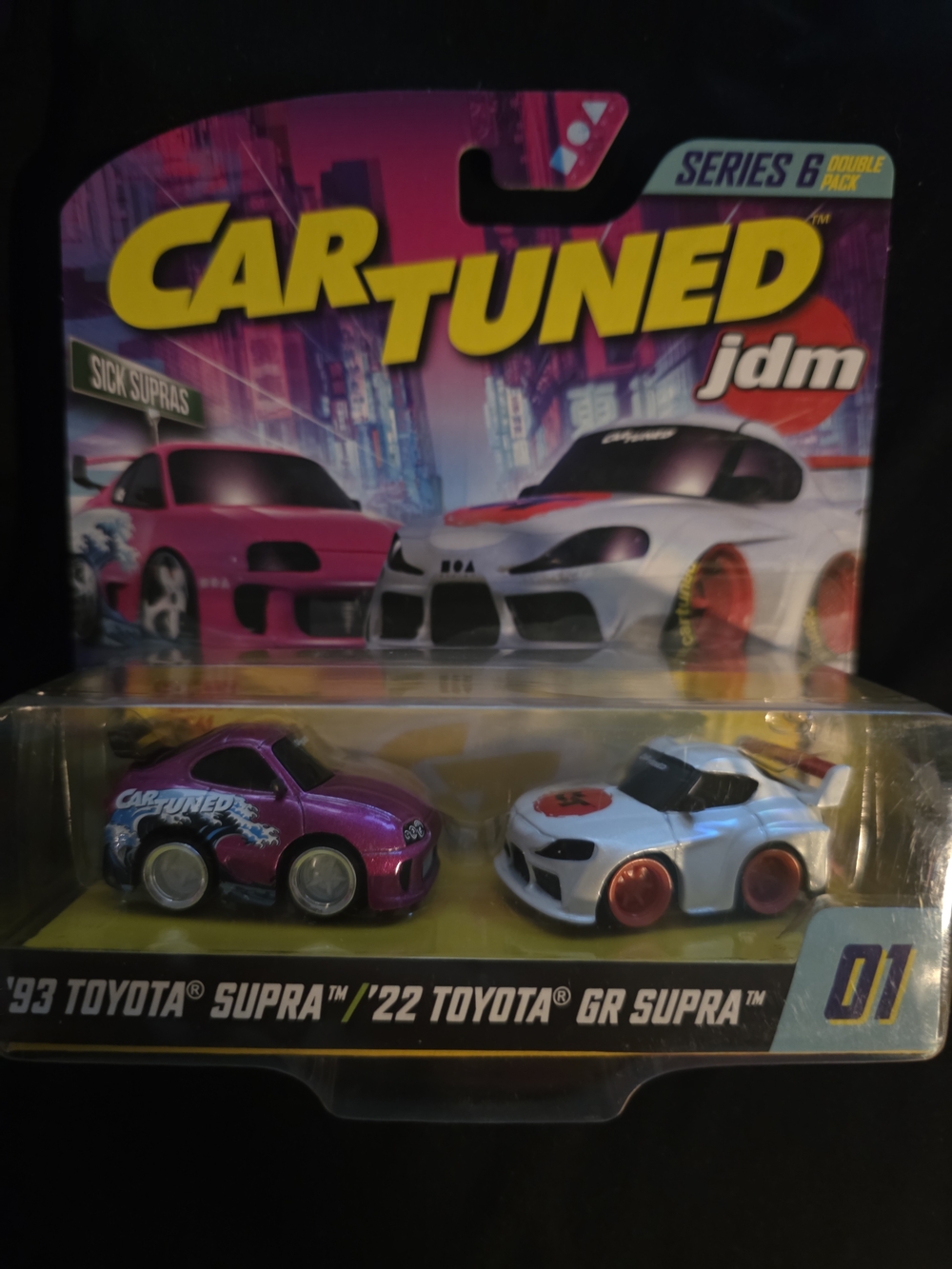 JDM Kids Toy Car 2-Pack - White & Purple